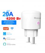 Wi-Fi умная розетка 20А 4200 Вт Girier Wi-Fi умная розетка 20А 4200 Вт Girier