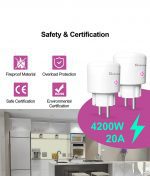 Wi-Fi умная розетка 20А 4200 Вт Girier Wi-Fi умная розетка 20А 4200 Вт Girier